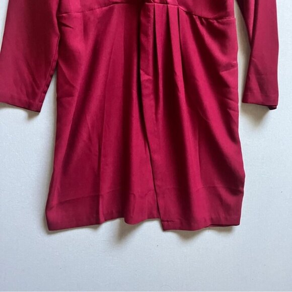 NWT H by Halston v neck long sleeve red dress Sz XL - Picture 4 of 12